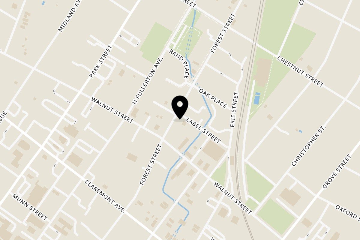 Map showing the location of Silantro Lime Tacos (Store front) on 103 Forest st, in Montclair